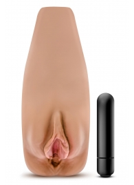 Маструбатор-вагина с вибрацией Soft   Wet Renata Realistic Tan Masturbator - Blush Novelties - в Братске купить с доставкой