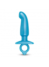 Голубая анальная пробка для массажа простаты Hither Silicone Prostate Plug - 14,3 см. - b-Vibe - в Братске купить с доставкой