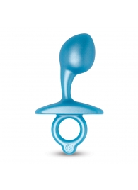 Голубая анальная пробка для массажа простаты Bulb Silicone Prostate Plug - 10,7 см. - b-Vibe - в Братске купить с доставкой