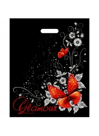 Черный пакет Glamour с вырубной ручкой (38х47 см) - Сима-Ленд - купить с доставкой в Братске