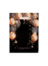 Пакет с вырубной ручкой и принтом в виде шариков (30х40 см) - Сима-Ленд - купить с доставкой в Братске