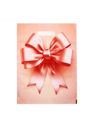 Пакет с принтом в виде банта с вырубной ручкой (30х40 см) - Сима-Ленд - купить с доставкой в Братске