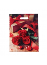 Пакет с принтом в виде роз (31х40 см) - Сима-Ленд - купить с доставкой в Братске