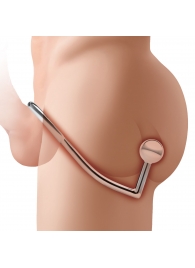 Кольцо на пенис с анальным стимулятором Stainless Steel Anal Hook   Cock Ring - BlueLine - в Братске купить с доставкой