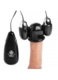 Черная стимулирующая насадка для головки полового члена Multi Speed Vibrating Penis Head Teaser - XR Brands - в Братске купить с доставкой