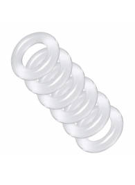 Комплект из 6 прозрачных эрекционных колец Ring Master Custom Ball Stretcher Kit - XR Brands - в Братске купить с доставкой