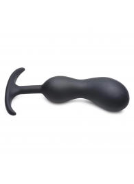 Черный массажер простаты с утяжелителями Premium Silicone Weighted Prostate Plug Large - 18,8 см. - XR Brands - в Братске купить с доставкой