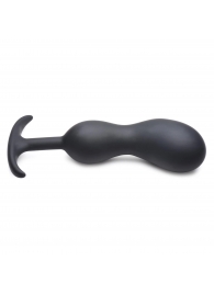 Черный массажер простаты с утяжелителями Premium Silicone Weighted Prostate Plug XL - 20,8 см. - XR Brands - в Братске купить с доставкой