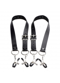 Ремни с зажимами для половых губ Spread Labia Spreader Straps with Clamps - XR Brands - купить с доставкой в Братске