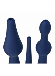 Набор из 3 универсальных насадок для анального душа Universal 3 Piece Silicone Enema Attachment Set - XR Brands - купить с доставкой в Братске