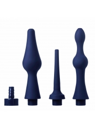 Набор из 3 универсальных насадок для анального душа Universal 3 Piece Silicone Enema Attachment Set - XR Brands - купить с доставкой в Братске