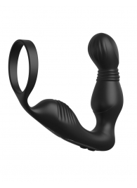 Черный вибростимулятор простаты с эрекционным кольцом Ass-Gasm Pro P-Spot Milker - Pipedream - в Братске купить с доставкой