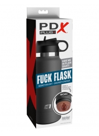 Смуглый мастурбатор-вагина в корпусе-бутылке F*ck Flask - Pipedream - в Братске купить с доставкой