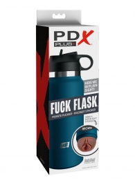 Смуглый мастурбатор-вагина в синей колбе F*ck Flask - Pipedream - в Братске купить с доставкой
