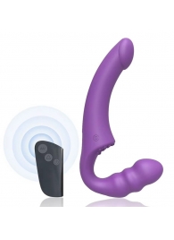Фиолетовый безремневой страпон Straples Strap-On Dildo - Erokay - купить с доставкой в Братске
