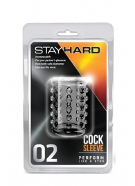 Прозрачная насадка на пенис с шишечками STAY HARD COCK SLEEVE 02 CLEAR - Blush Novelties - в Братске купить с доставкой