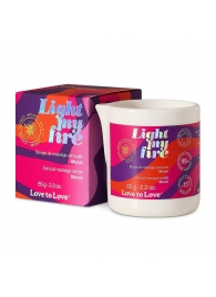 Массажная свеча Light My Fire с ароматом моной - 80 мл. - Love to Love - купить с доставкой в Братске