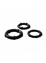 Набор из 3 черных эрекционных колец Babooom Ring Set - Adrien Lastic - в Братске купить с доставкой