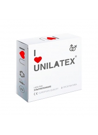 Ультратонкие презервативы Unilatex Ultra Thin - 3 шт. - Unilatex - купить с доставкой в Братске