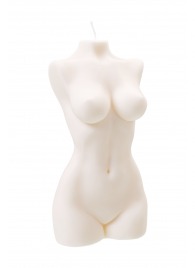 Белая интерьерная свеча в форме женского торса - 850 гр. - Pecado - купить с доставкой в Братске