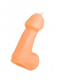 Оранжевая свеча в форме пениса - 47 гр. - Pecado - купить с доставкой в Братске