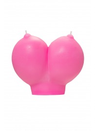 Розовая свеча «Сиськи» - 150 гр. - Pecado - купить с доставкой в Братске