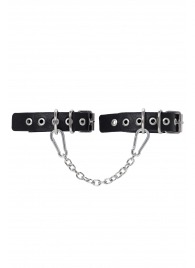 Черные оковы из одного ремешка с люверсами - Pecado - купить с доставкой в Братске