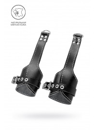 Черные подвесы с белой строчкой - Pecado - купить с доставкой в Братске