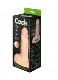 Телесный фаллоудлинитель с мошонкой Cock Next - 19 см. - LOVETOY (А-Полимер) - в Братске купить с доставкой