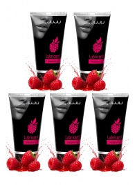 Набор из 5 съедобных лубрикантов JUJU со вкусом малины - JuJu - купить с доставкой в Братске