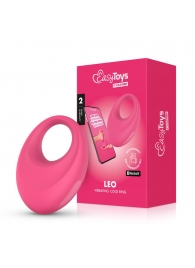 Розовое интерактивное эрекционное виброкольцо Leo - Easy toys - в Братске купить с доставкой