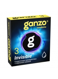Супертонкие презервативы Ganzo Invisible - 3 шт. - Ganzo - купить с доставкой в Братске