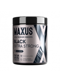 Черные утолщенные презервативы MAXUS Extra Strong с железным кейсом - 15 шт. - Maxus - купить с доставкой в Братске