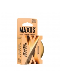 Точечные презервативы MAXUS 2000 Amazing Dots с железным кейсом - 3 шт. - Maxus - купить с доставкой в Братске