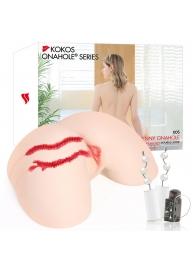 Мастурбатор-полуторс с двойным слоем материала и вибрацией Jenny Onahole Real Hips - KOKOS - в Братске купить с доставкой
