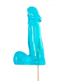 Голубой леденец в форме члена со вкусом блю кюрасао - 173 гр. - Sosuчki - купить с доставкой в Братске