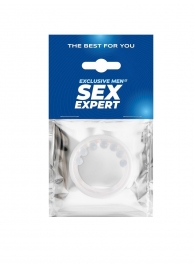 Эрекционное кольцо с мягкой стимулирующей насадкой - Sex Expert - в Братске купить с доставкой
