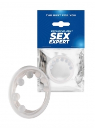 Эрекционное кольцо с мягкой стимулирующей насадкой - Sex Expert - в Братске купить с доставкой