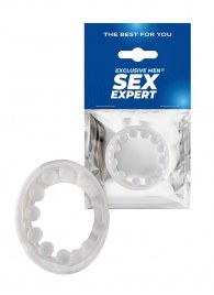 Эрекционное кольцо со стимулирующими шариками на поверхности - Sex Expert - в Братске купить с доставкой