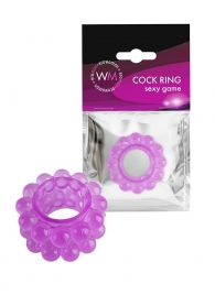 Лиловое эрекционное кольцо с 2 рядами стимулирующих шариков - Erowoman-Eroman - в Братске купить с доставкой