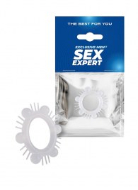 Эластичное эрекционное кольцо с шипиками и шариками - Sex Expert - в Братске купить с доставкой