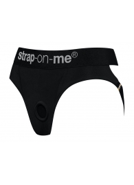 Черные трусики для насадок Heroine Lingerie Harness - size XL - Strap-on-me - купить с доставкой в Братске