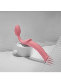 Розовый безремневой страпон Strap-on-me Semi-Realistic Bendable Strap-On size XL - Strap-on-me - купить с доставкой в Братске