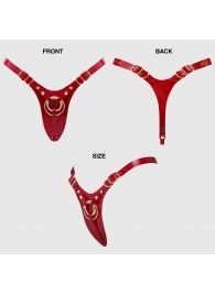 Красный пояс для фиксации насадок Strap-On-Me Leatherette Harness Fabulous - Strap-on-me - купить с доставкой в Братске