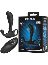 Черный изогнутый массажёр простаты с вибрацией и пультом ДУ - Baile - в Братске купить с доставкой