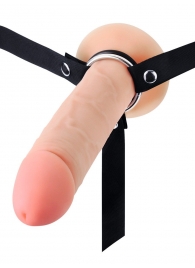 Мужской полый страпон на регулируемых ремешках - 22 см. - Sex Expert - купить с доставкой в Братске