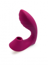 Сливовый вибромассажер с вакуумной стимуляцией клитора - Erokay