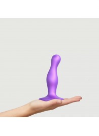 Фиолетовая насадка Strap-On-Me Dildo Plug Curvy size S - Strap-on-me - купить с доставкой в Братске