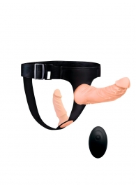 Женский страпон с 2 насадками, вибрацией и пультом ДУ - Erowoman-Eroman - купить с доставкой в Братске