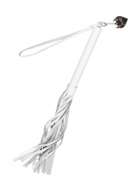 Белая кожаная плеть - 50 см. - Pecado - купить с доставкой в Братске